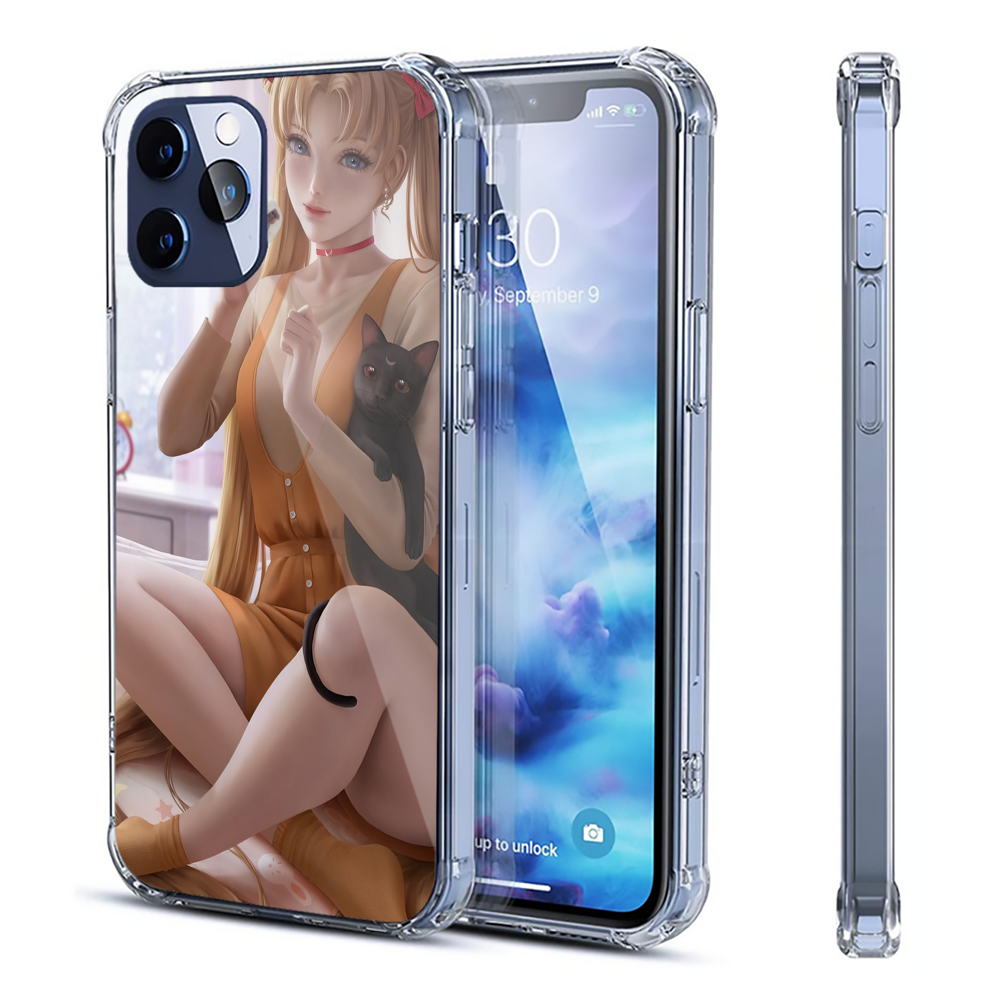 （画像用） 美少女戦士セーラームーン Sailor Moon 【iPhone 12シリーズ対応】透明スマホケース（クリアソフトケース）